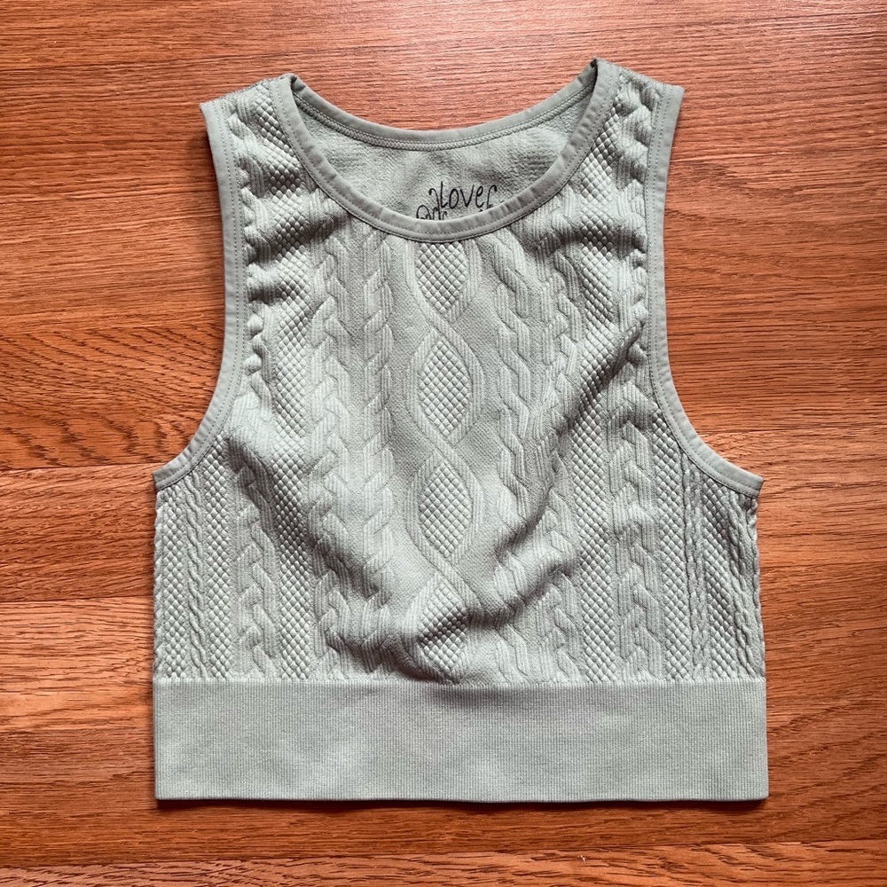 Light teal top
